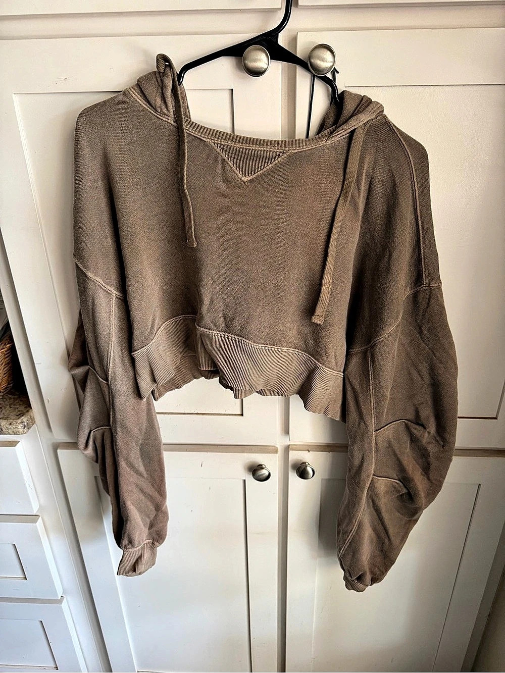 Free People Cropped Hoodie Brown